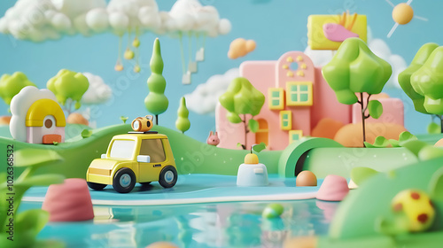 3d cartoon background