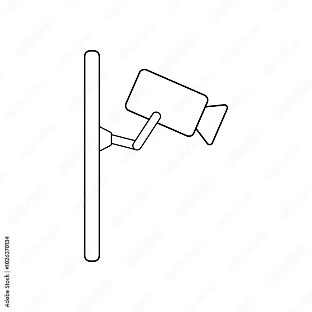 cctv, security digital camera, protection thin line icon. Linear vector illustration. Pictogram isolated on white background cctv, security digital camera, protection thin line icon. Linear vector illustration. Pictogram isolated on white background