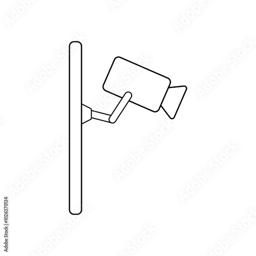 cctv, security digital camera, protection thin line icon. Linear vector illustration. Pictogram isolated on white background