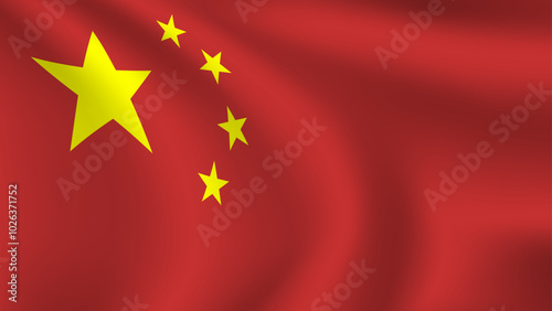 Waving flag China colorful picture