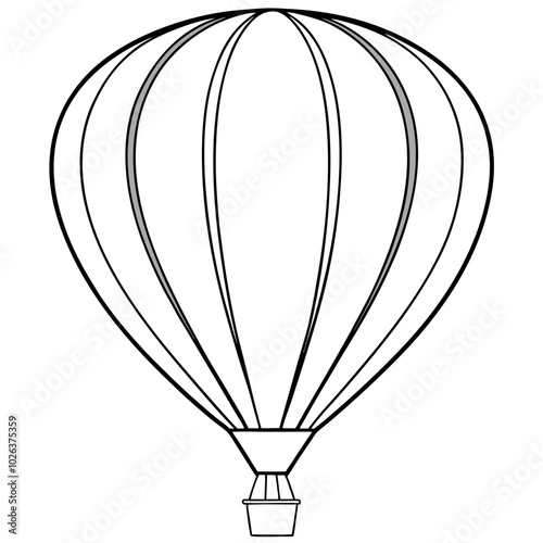 hot air balloon vector illustration on a white background
