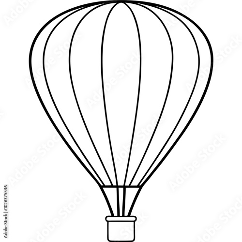 hot air balloon vector illustration on a white background
