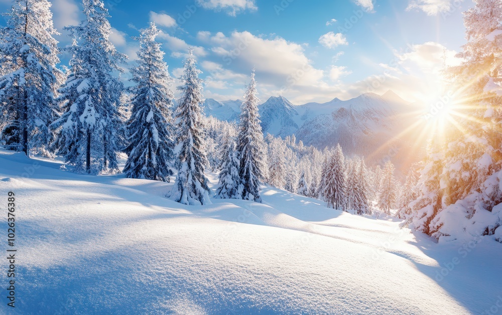 Obraz premium winter mountains 