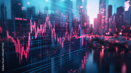 upward-trending stock market chart, symbolizing business growth and financial success. The image captures a rising line graph, representing positive trends, economic optimism, and profitability