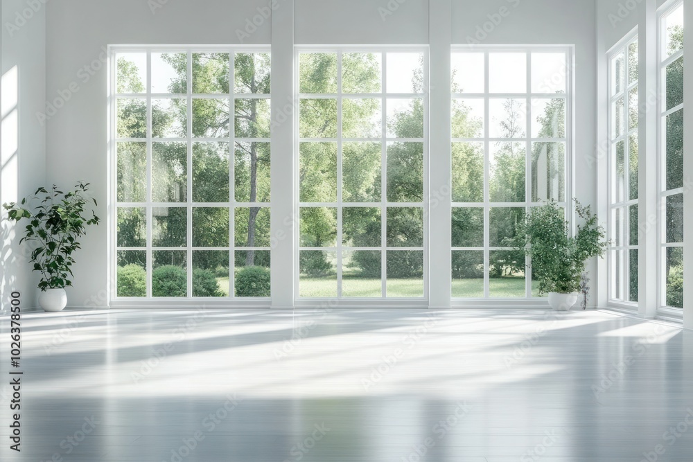 Bright and Airy Modern Interior with Large Windows