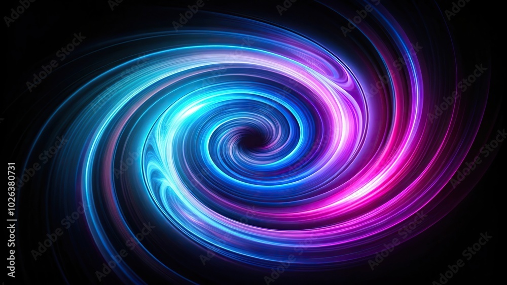 Colorful spiral on black background Colorful spiral on black background