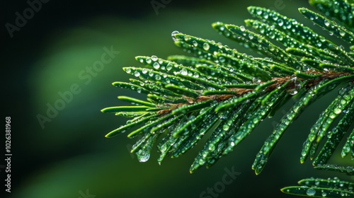 A leaf with raindrops on it