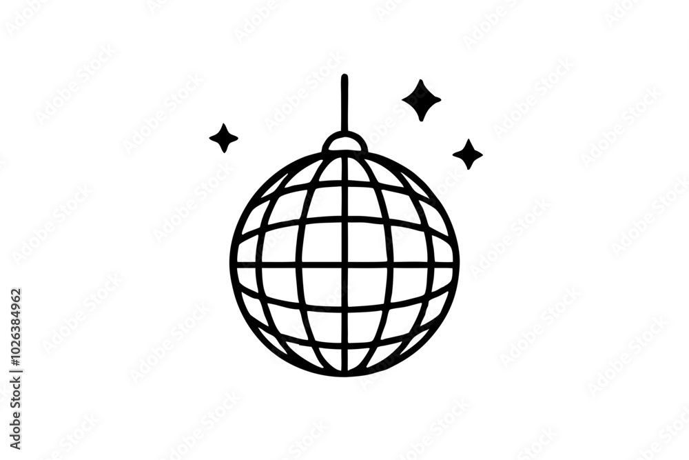 Disco ball icon, Disco ball with stars icon vector
Disco ball icon, Disco ball with stars icon vector