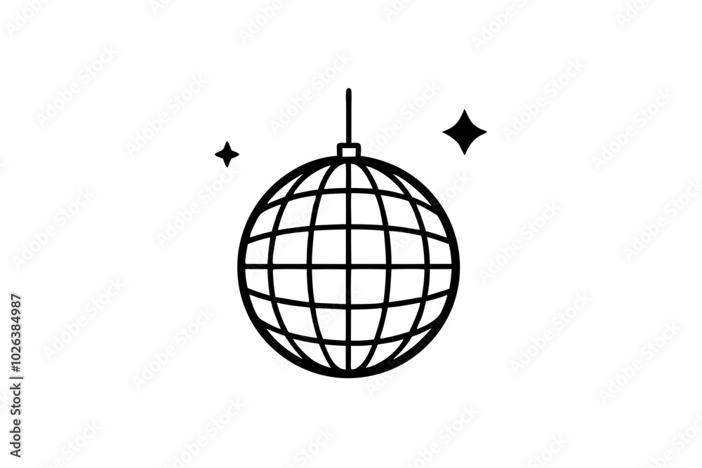 Disco ball icon, Disco ball with stars icon vector
Disco ball icon, Disco ball with stars icon vector