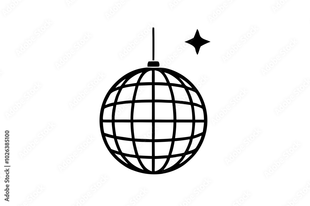 Disco ball icon, Disco ball with stars icon vector
Disco ball icon, Disco ball with stars icon vector