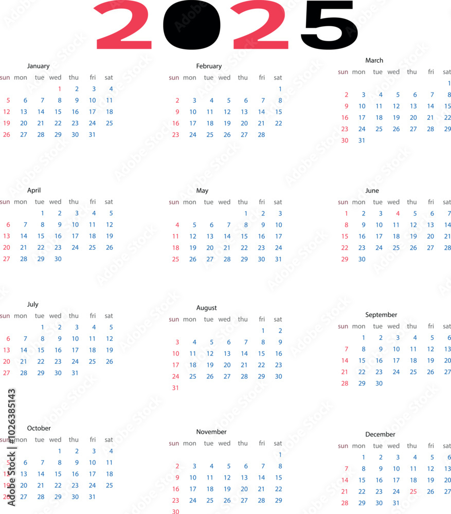 calendar for 2025 calendar for 2025