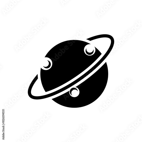 saturn icon isolated on white background