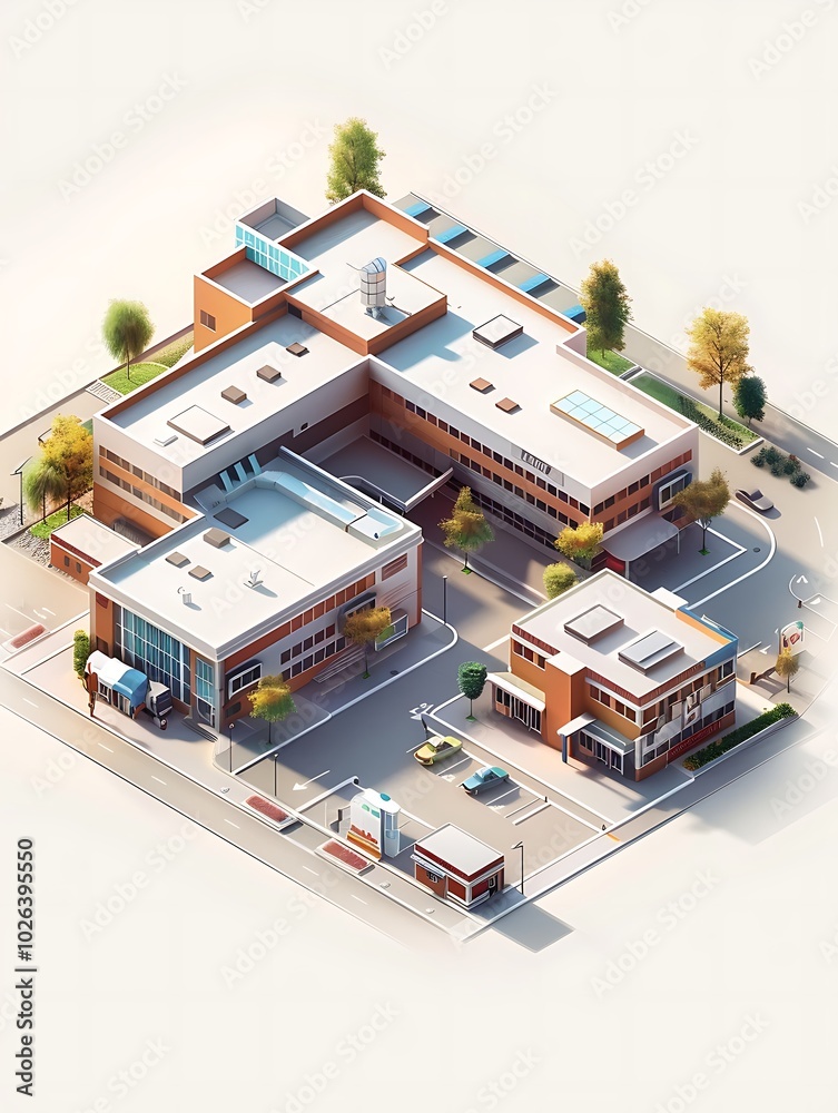 3d hospital building 3d hospital building