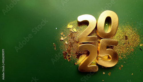 2025 new year hd wallpaper with green background