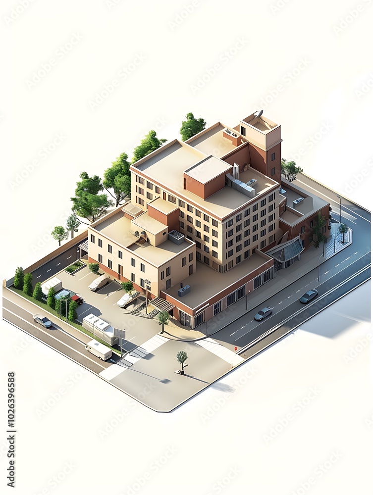 3d hospital building 3d hospital building