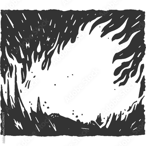 Burning Ambition Vintage Illustration Vector