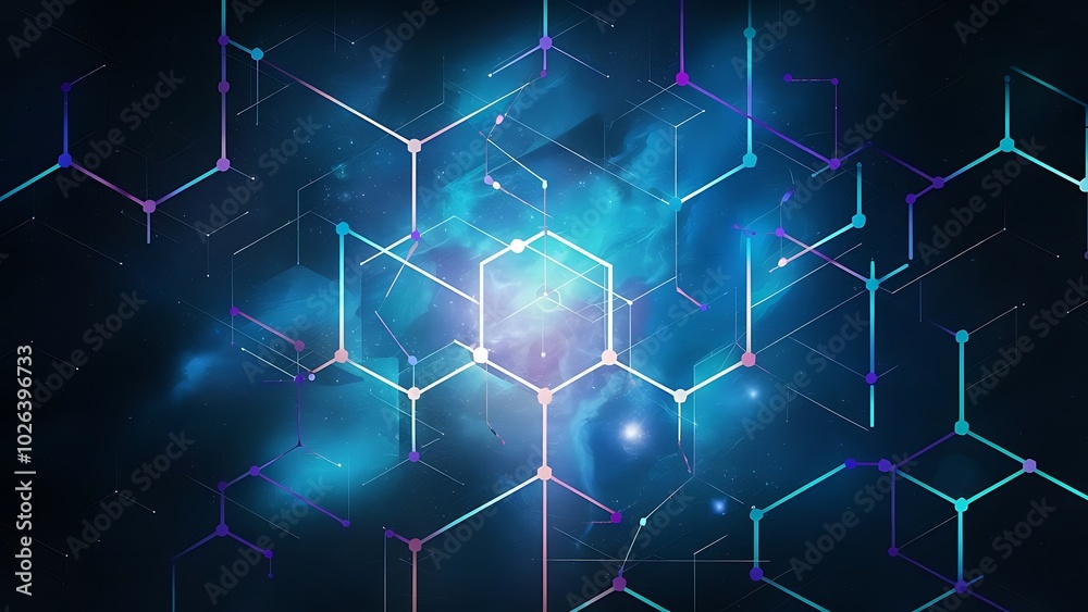 Fototapeta premium Vector Abstract science Background. Hexagon geometric design. EPS 10