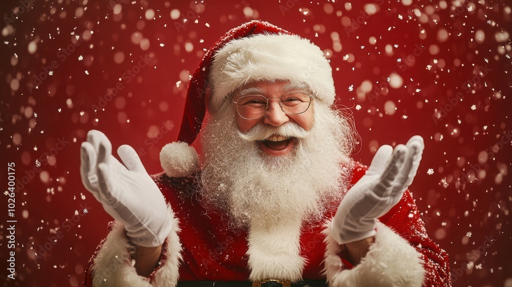 The Joyful Santa Claus Smiling The Joyful Santa Claus Smiling