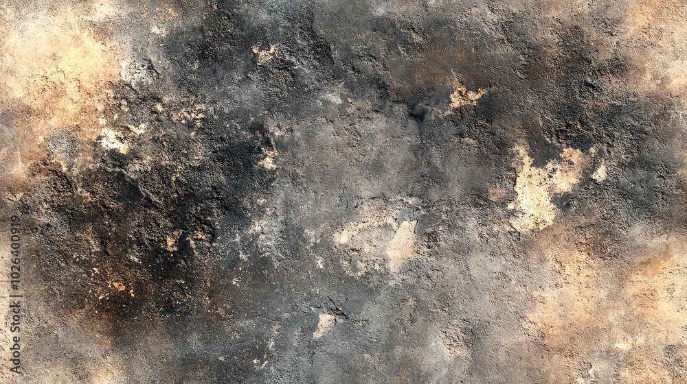 Fototapeta premium Textured grunge concrete wall with natural earthy tones and rough surface patterns