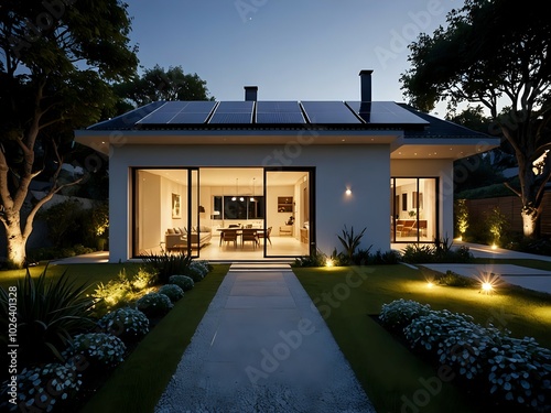 solar panels on a house