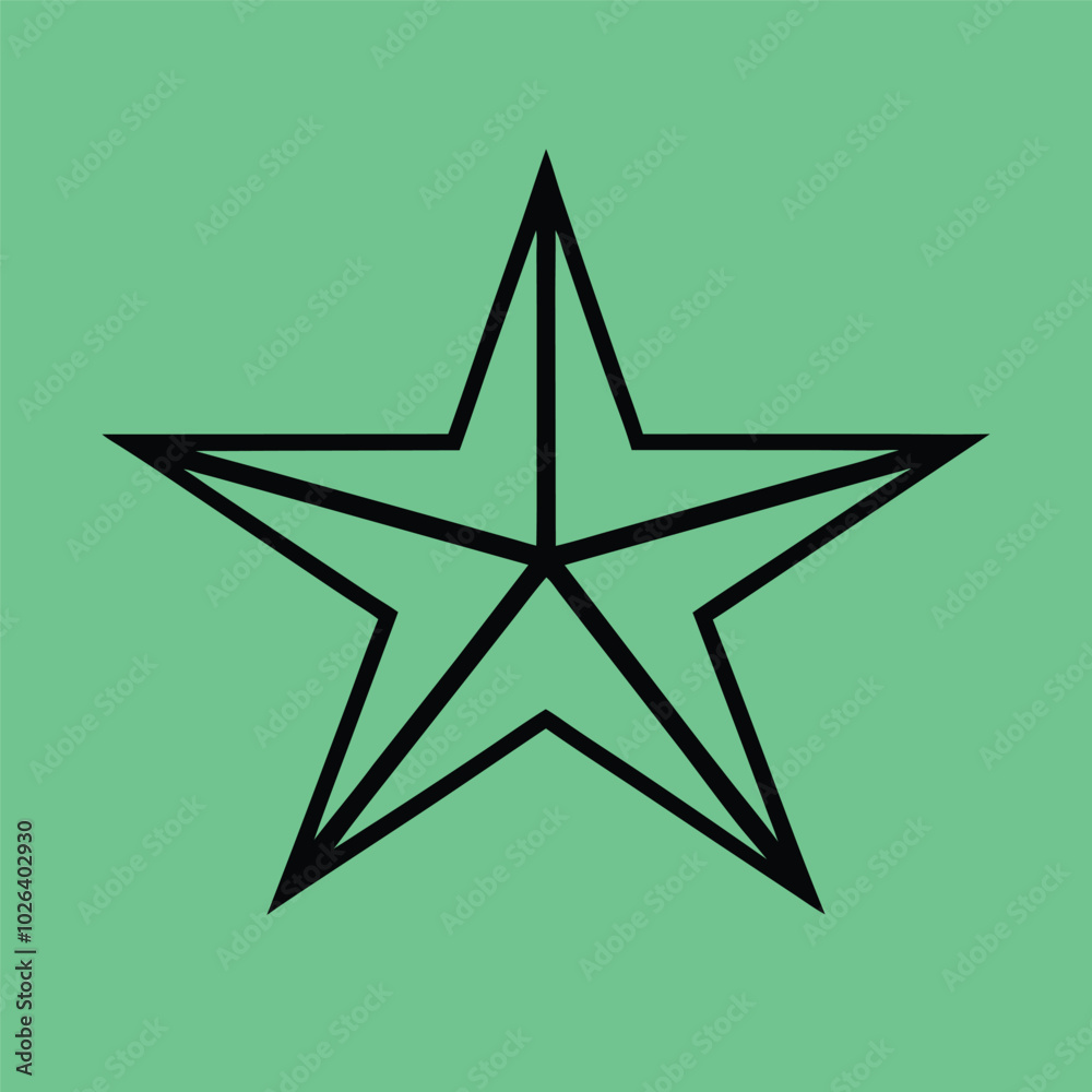 Obraz premium green star icon