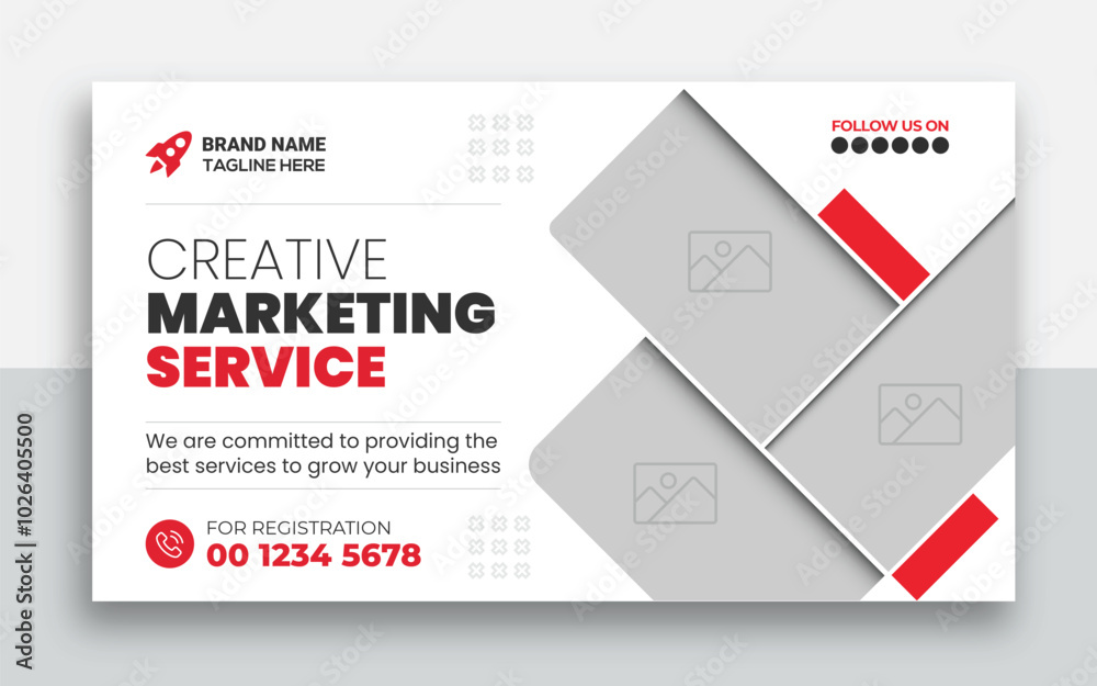 Business youtube thumbnail and web banner template design Business youtube thumbnail and web banner template design