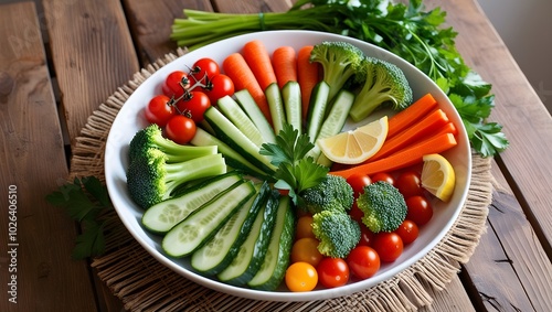 Wallpaper Mural Healthy meal preparation with a variety of malty fresh vegetable on clean table in the fresh bowl. Torontodigital.ca