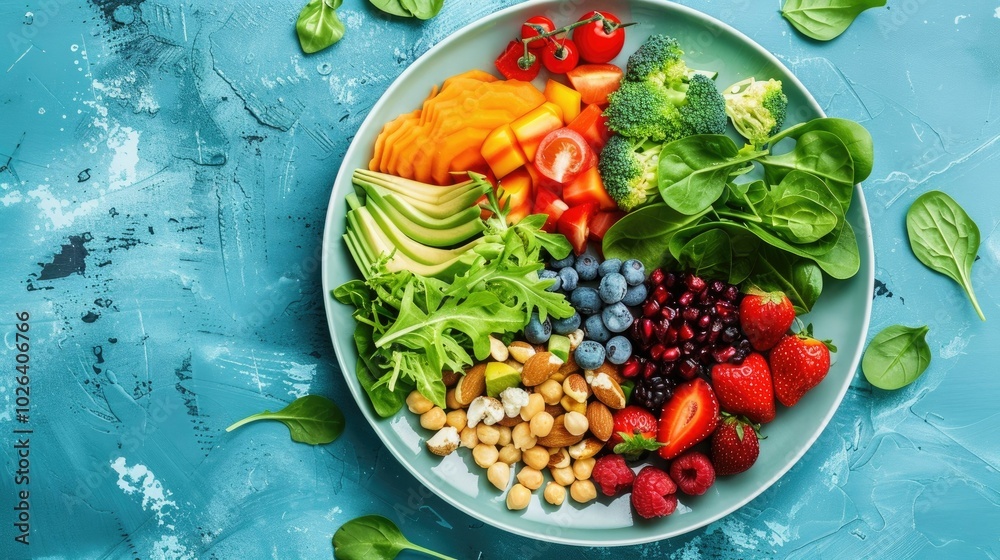 Balanced diet plate with labeled sections Balanced diet plate with labeled sections