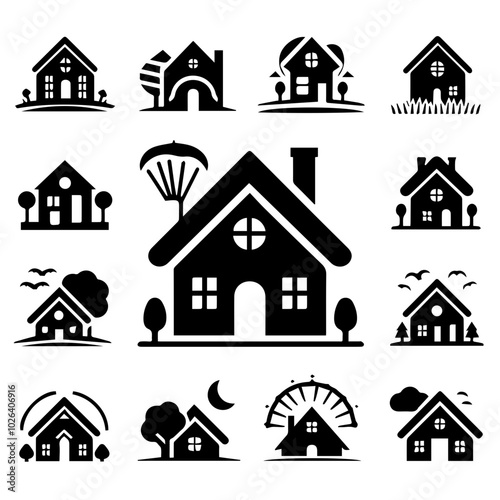 house icon, vector house ICON, logo, simple, line art home icon, building house icon	