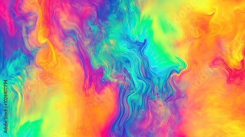 Abstract tie-dye background with a mix of bold colors blending seamlessly, ideal for creating a fun, psychedelic look or promoting artistic content.