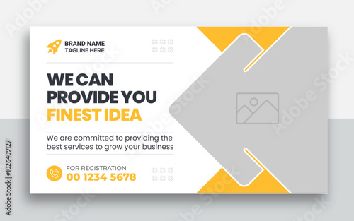 Business youtube thumbnail and web banner template design