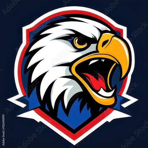 Wallpaper Mural Bold illustration of a high school mascot eagle in an aggressive pose, perfect for sports teams, school logos, and digital branding projects Torontodigital.ca