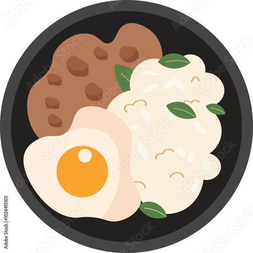 Traditonal Food Illustration Pad Kra Pao