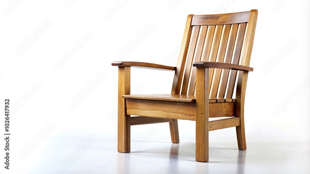Comfortable wooden chair isolated on white background Comfortable wooden chair isolated on white background
