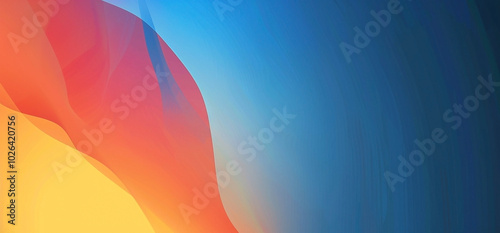 Gradient background with focus on upper left corner where  abstract shape that resembles light rays photo