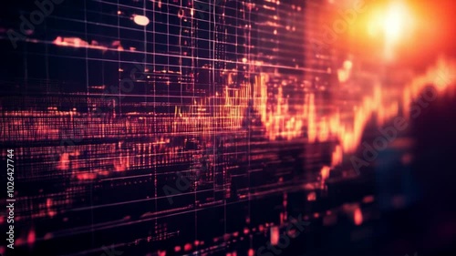 Wallpaper Mural Finance stability and analysis intersecting lines grid background for financial concept Torontodigital.ca