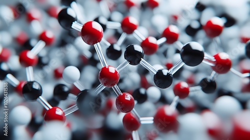 A molecular model of the catalytic cracking process, with a focus on breaking down heavy hydrocarbons.