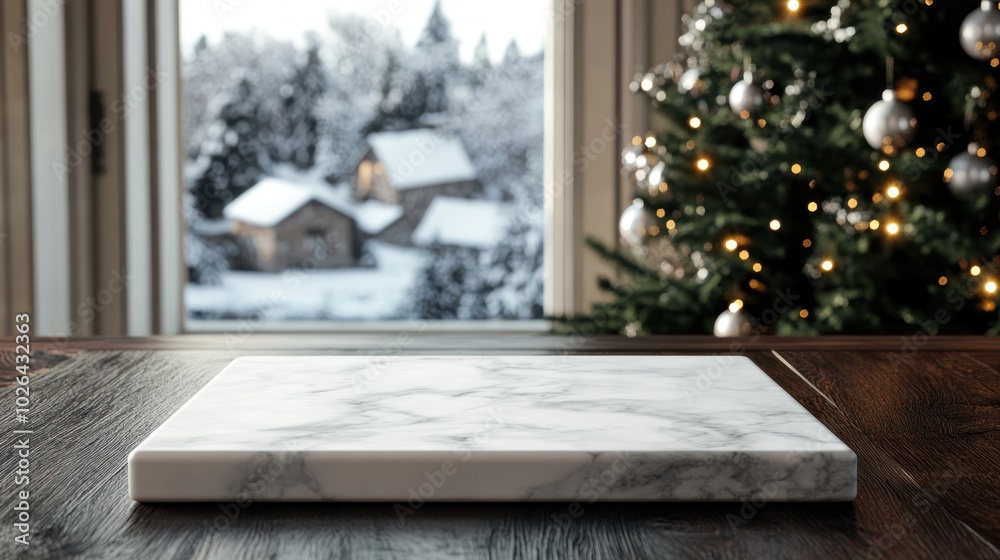 The Marble Table with Christmas Tree The Marble Table with Christmas Tree
