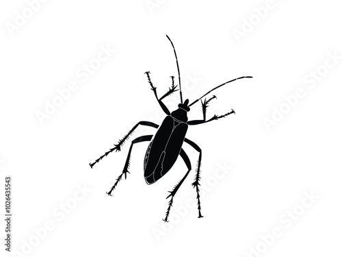 Assassin Bug Vector Silhouettes | Halloween Insect Art