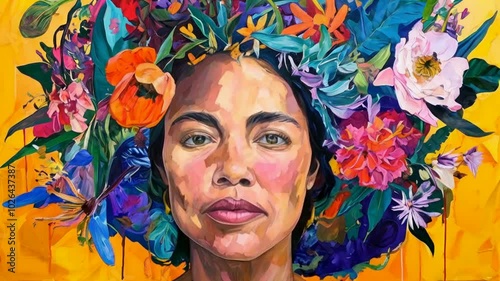 portrait of a person with painted face