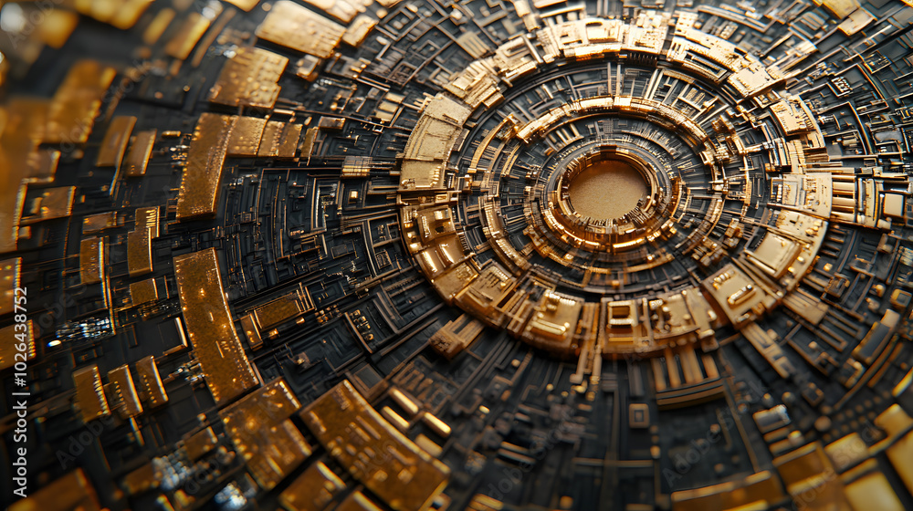 Fototapeta premium Mandala of Circuitry Patterns