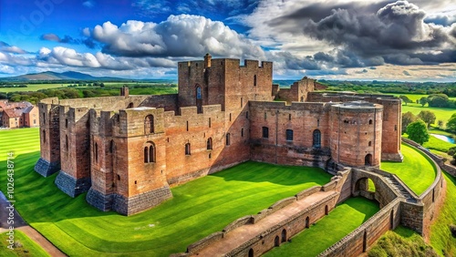 Panoramic medieval castle in Carlisle of Northern England photo