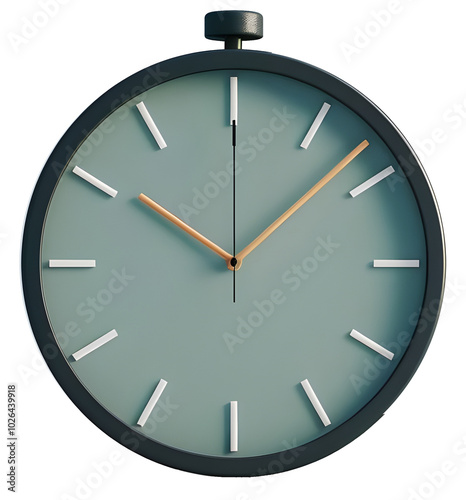 wall clock isolated on white