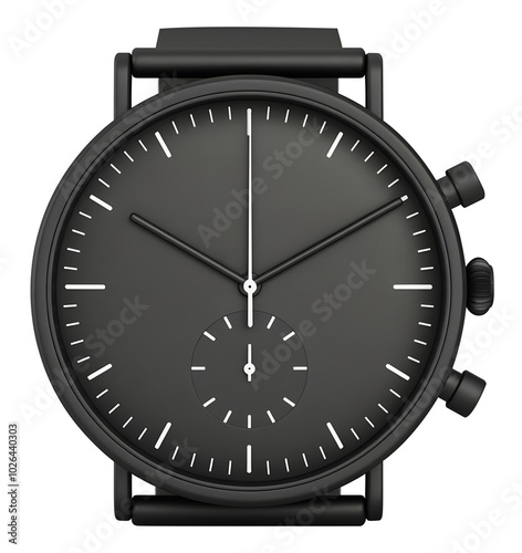 black clock isolated on white