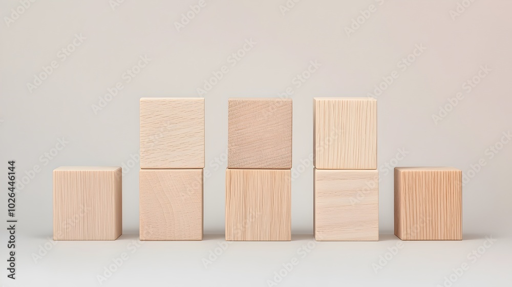 Serene Minimalist Art with Light Oak Blocks in a Calming Grid Layout - Natural Materials for Tranquil Home Decor and Modern Aesthetics Serene Minimalist Art with Light Oak Blocks in a Calming Grid Layout - Natural Materials for Tranquil Home Decor and Modern Aesthetics