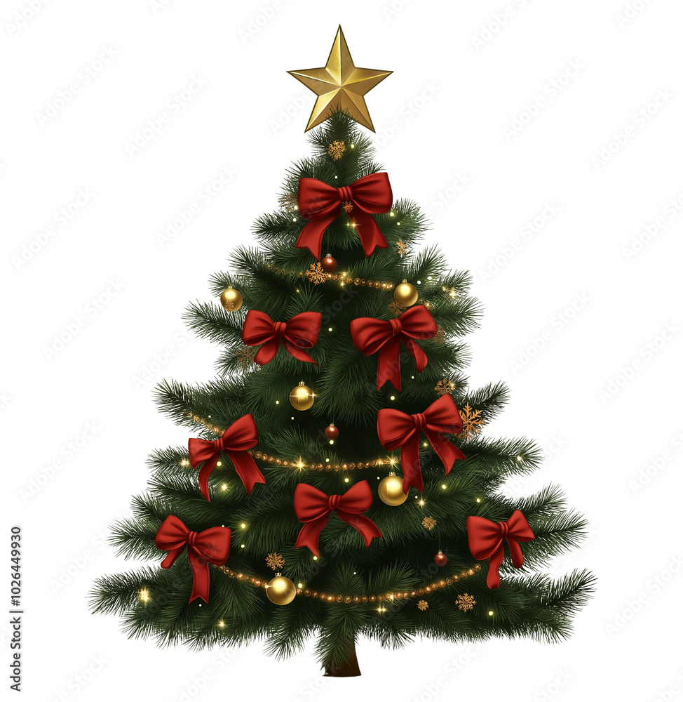 Christmas tree with bulb isolated on a transparent background Christmas tree with bulb isolated on a transparent background