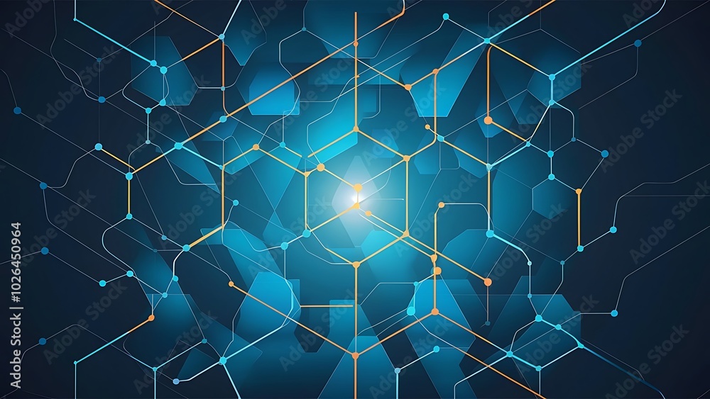 Obraz premium Vector Abstract science Background. Hexagon geometric design. EPS 10