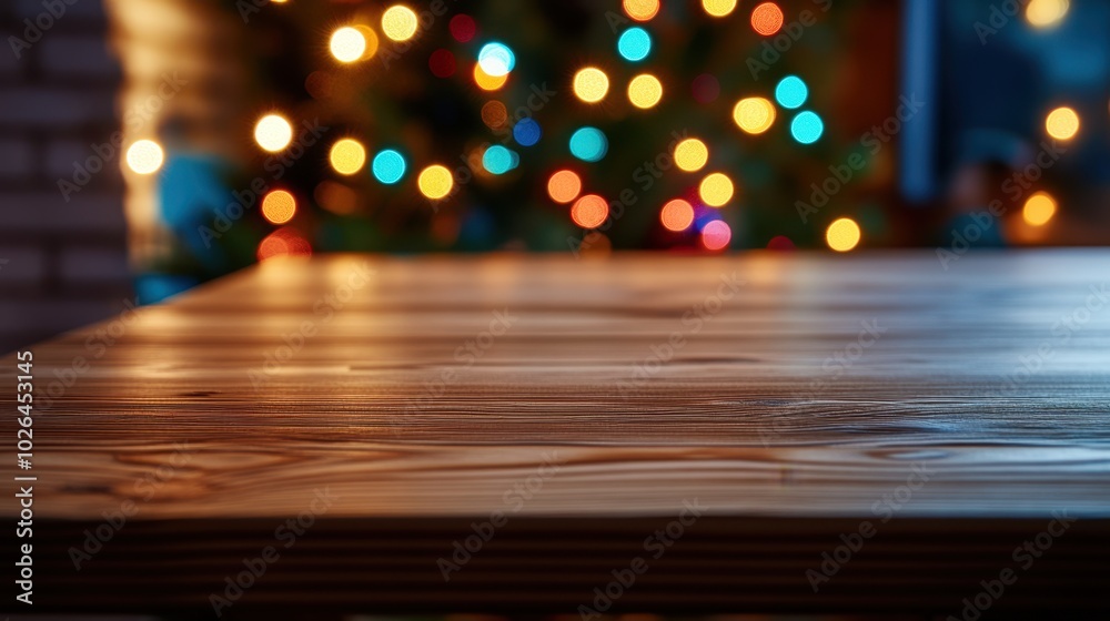 The Wooden Table with Lights The Wooden Table with Lights