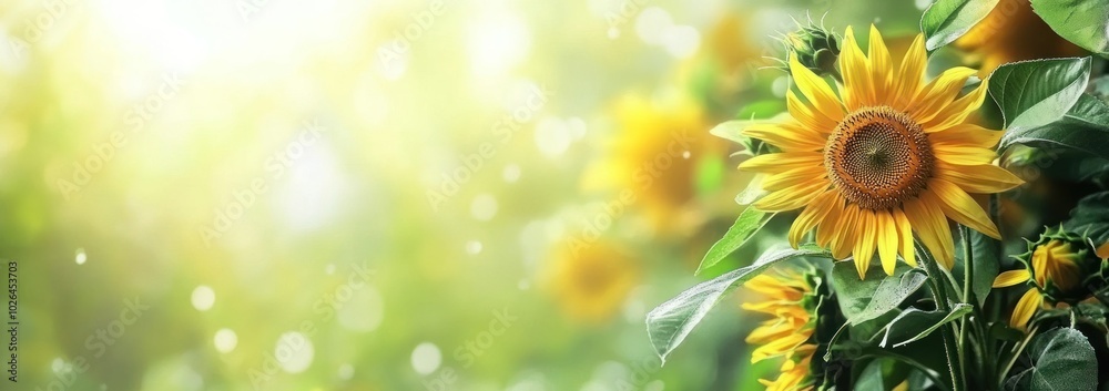 A vibrant display of sunflowers in a sunlit environment, evoking warmth and nature's beauty. A vibrant display of sunflowers in a sunlit environment, evoking warmth and nature's beauty.