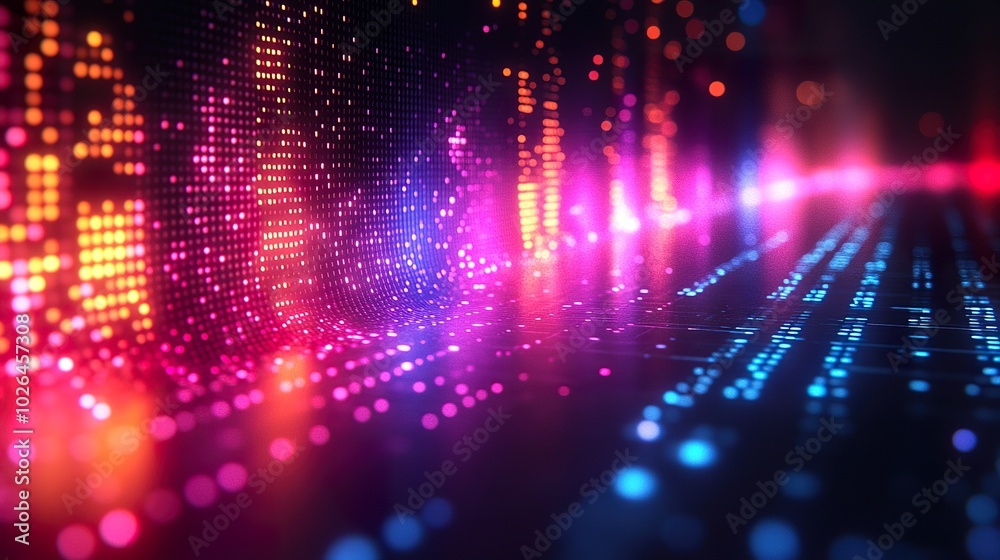 Vibrant Digital Waveform Visualization Vibrant Digital Waveform Visualization